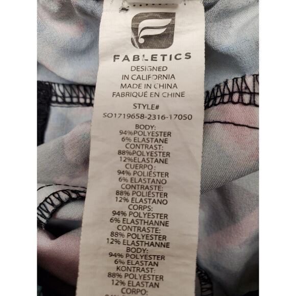 Women's Fabletics "Eloise" Floral Athletic Shorts with Zip Pockets | Size Large - Picture 8 of 8